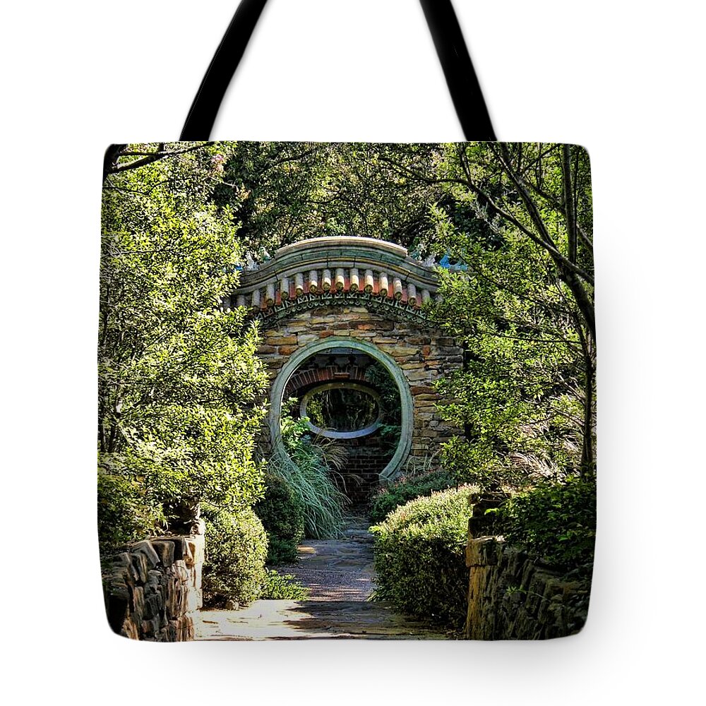 Chandor Gardens Tote Bag featuring the photograph Into the Enchanted Garden by Shannon Story