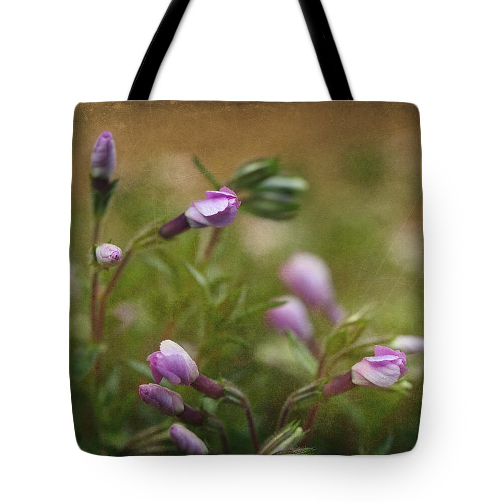 Pink Flowers Tote Bag featuring the photograph Into The Garden by Michael Eingle