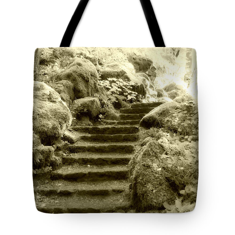 Hiking Tote Bag featuring the photograph Into The Light by KATIE Vigil