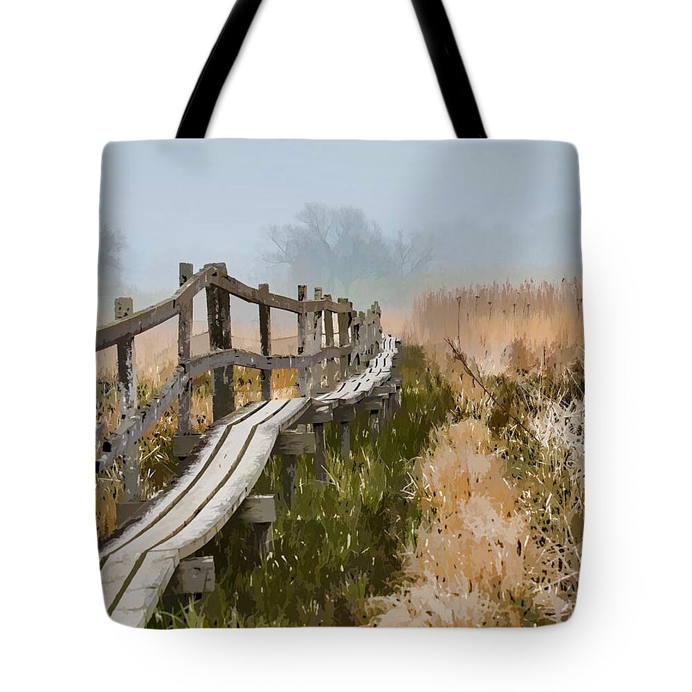 Photo Tote Bag featuring the photograph Into the mist 00 by Leif Sohlman