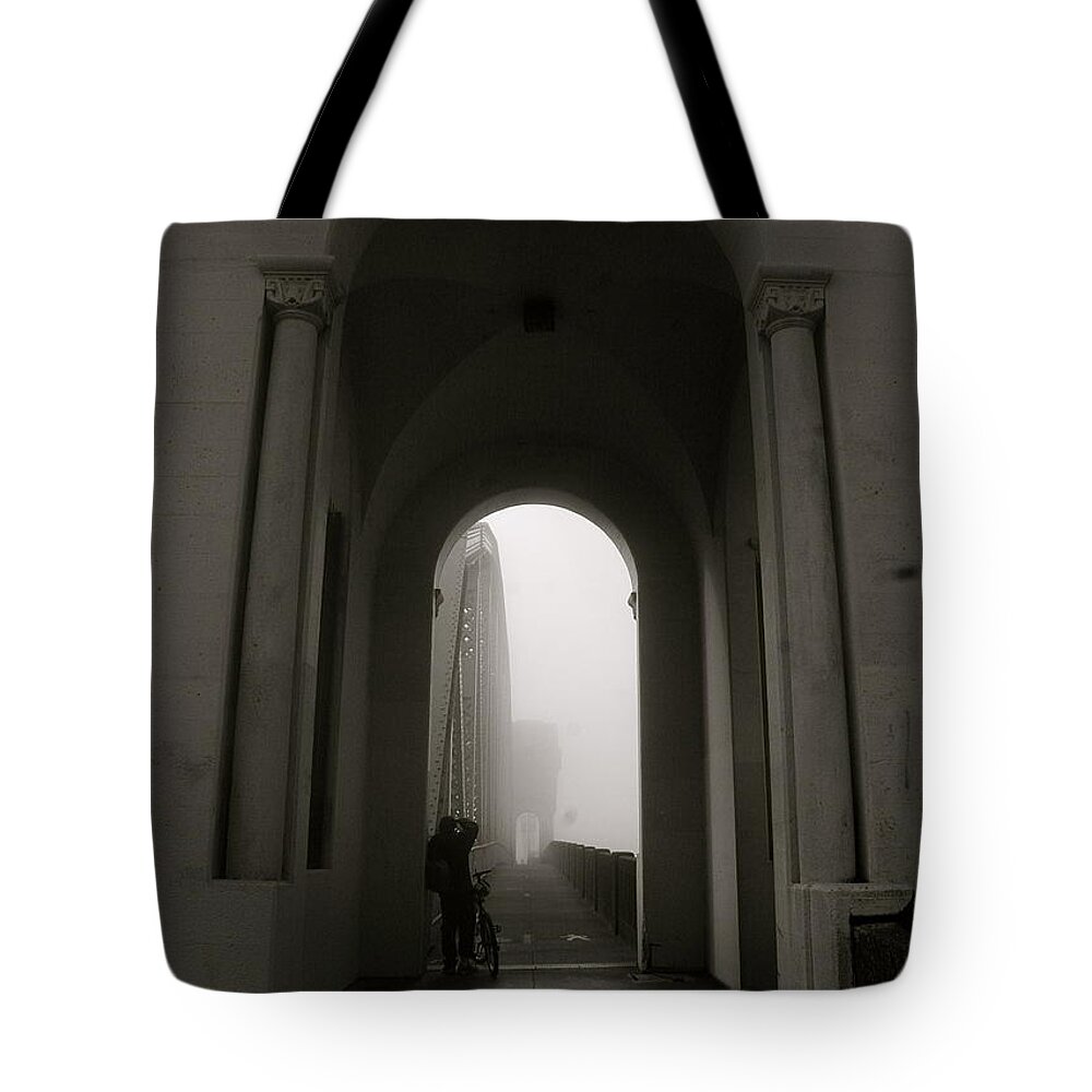 Fog Tote Bag featuring the photograph Into the Void 2 by Alicia Kent