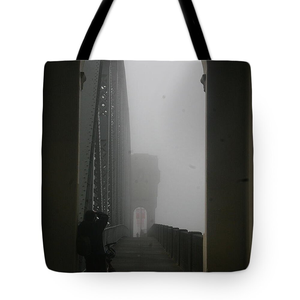Fog Tote Bag featuring the photograph Into The Void by Alicia Kent