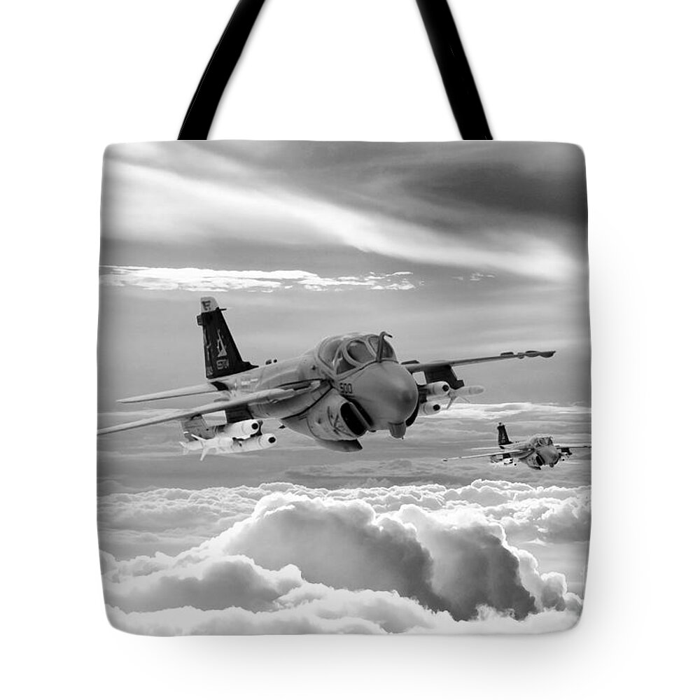 A6 Intruder Tote Bag featuring the digital art Intruder by Airpower Art