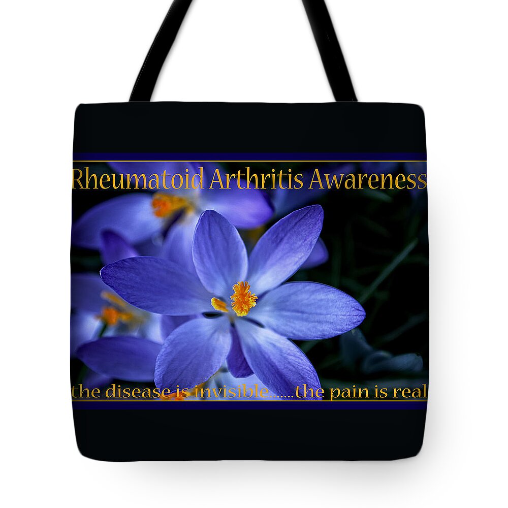 Arthritis Tote Bag featuring the photograph Invisible Disease by Tikvah's Hope