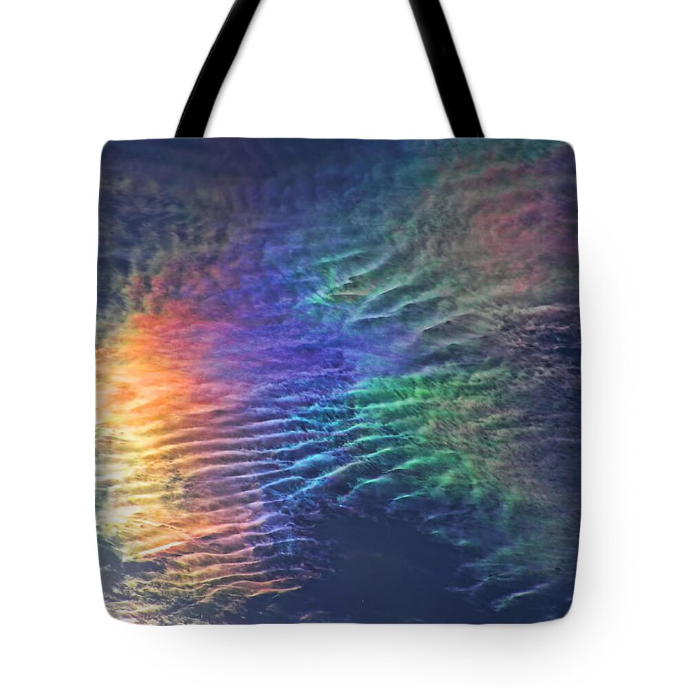 Iridescent Clouds Tote Bag featuring the photograph Iridescent Clouds 1 by Shannon Story