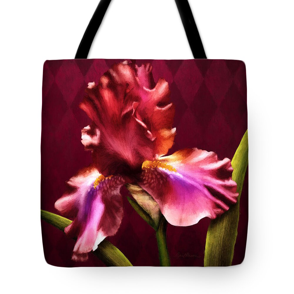 Iris Tote Bag featuring the digital art Iris I by April Moen