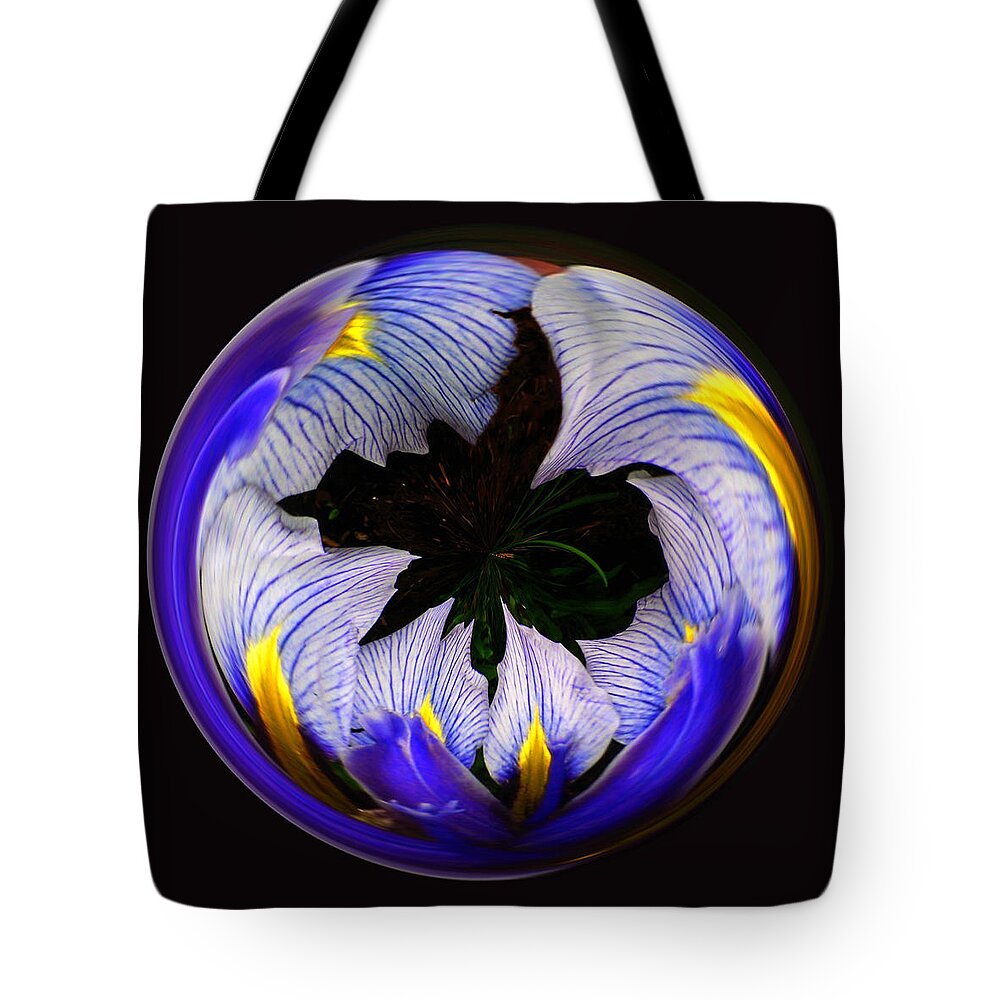 Flowers Tote Bag featuring the photograph Iris Loop by Jim Baker
