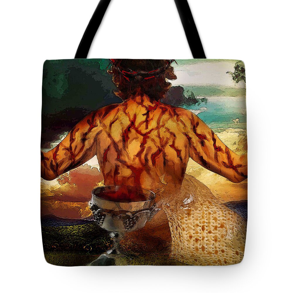 Isaiah 53 Tote Bag featuring the digital art Isaiah 53 by Jennifer Page