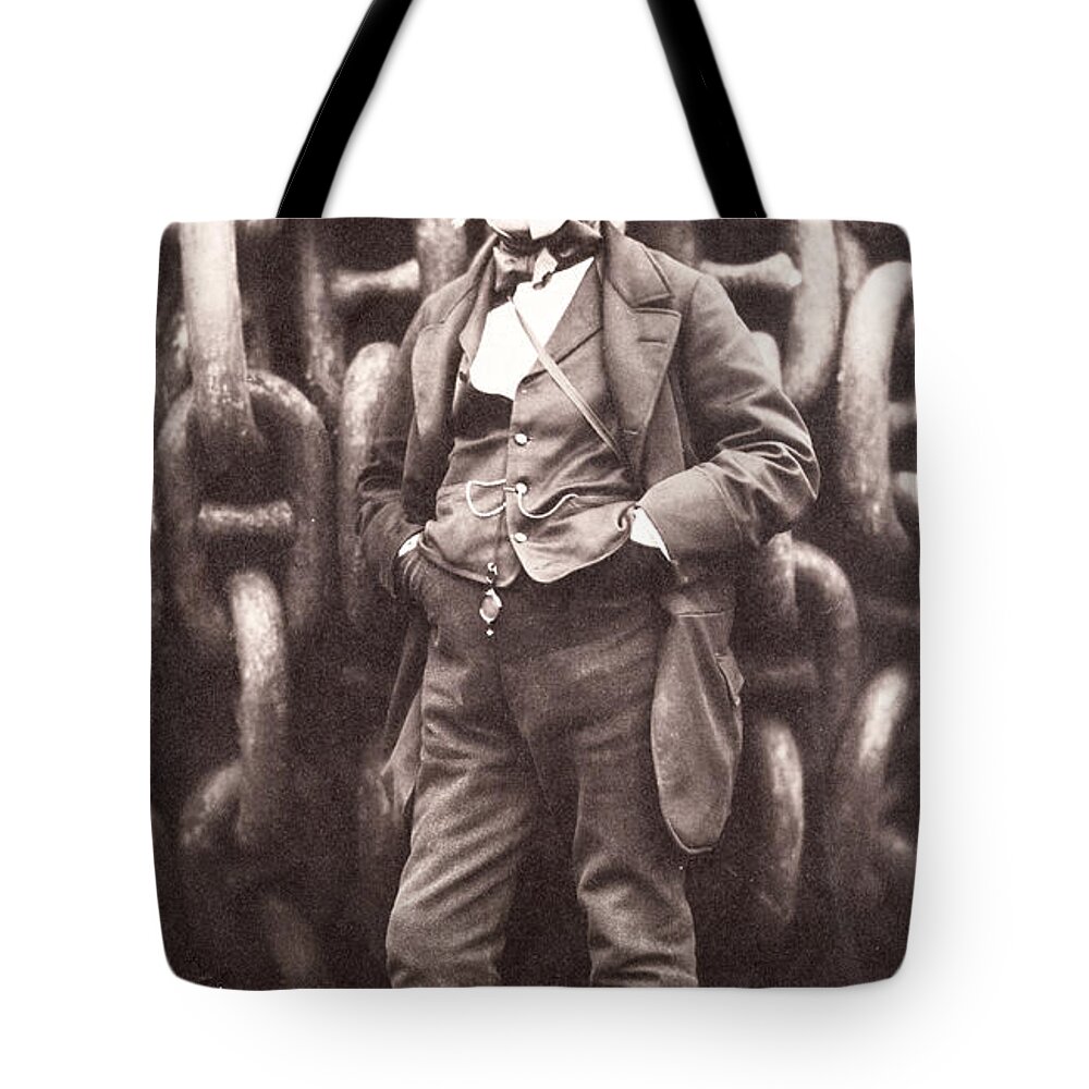 Isambard Kingdom Brunel Tote Bag featuring the photograph Isambard Kingdom Brunel by Robert Howlett