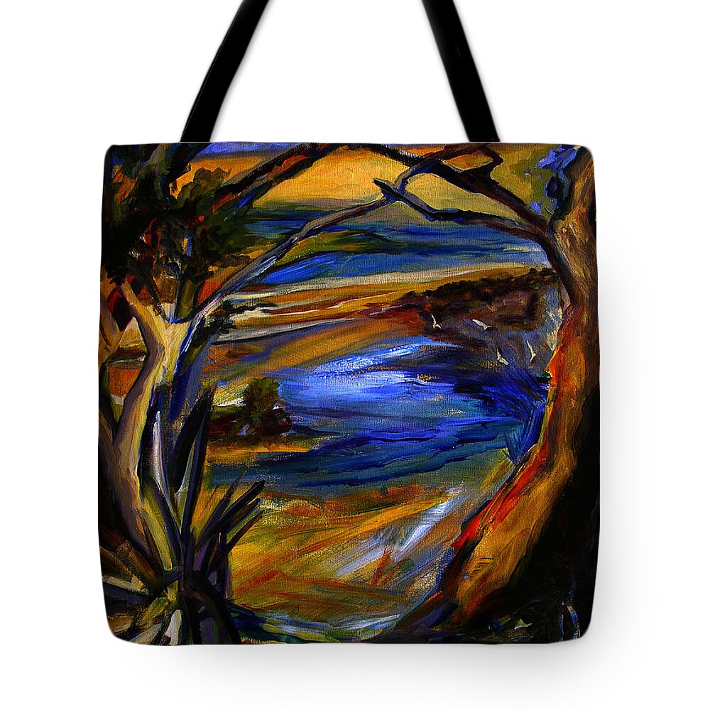 Art Tote Bag featuring the painting Island Waters St. Kitts by Julianne Felton