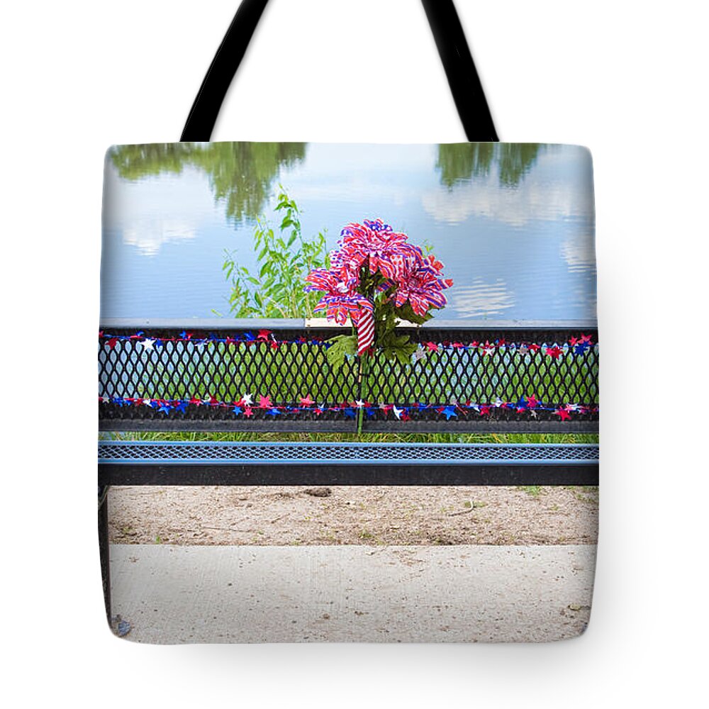 American Tote Bag featuring the photograph It is My Honor American Patriotic View by James BO Insogna