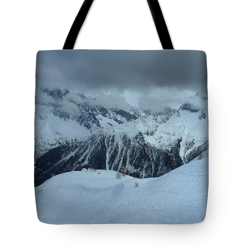 Italian Alps Ski Slope Tote Bag featuring the photograph Italian Alps Ski Slope by Frank Wilson
