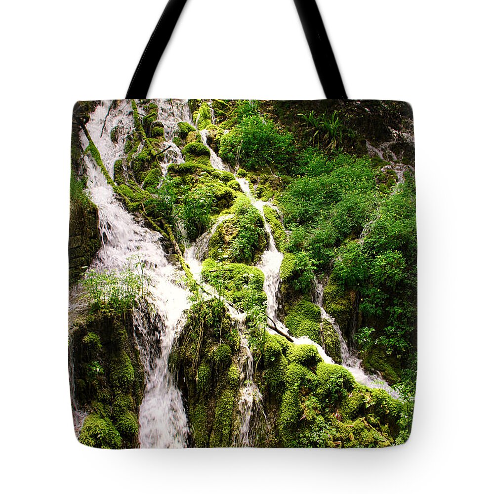 Italian Waterfall Tote Bag featuring the photograph Italian Waterfall by Kasia Bitner