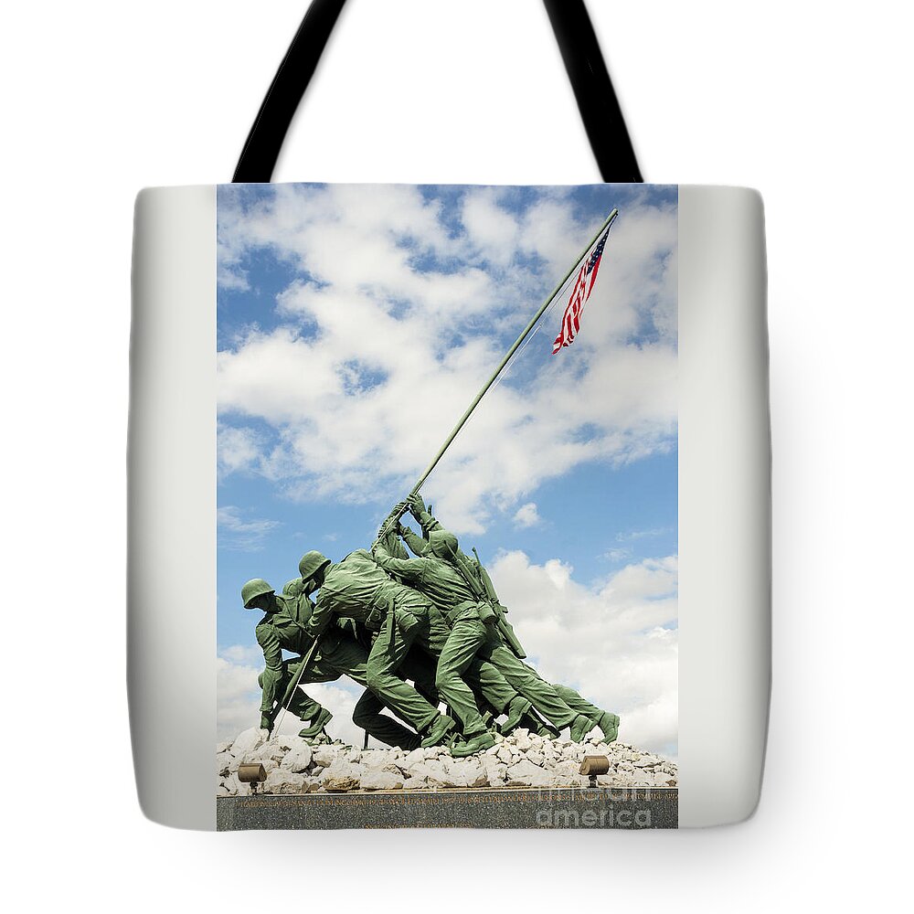 Iwo Jima Monument Tote Bag featuring the photograph Iwo Jima Monument II by Imagery by Charly
