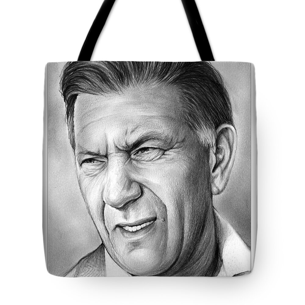 Actor Tote Bag featuring the drawing Jack Klugman by Greg Joens