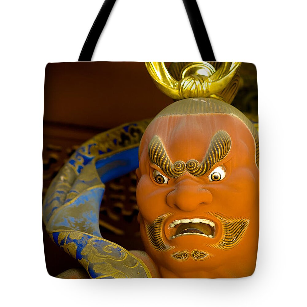 Buddha Tote Bag featuring the photograph Japanese God by Sebastian Musial