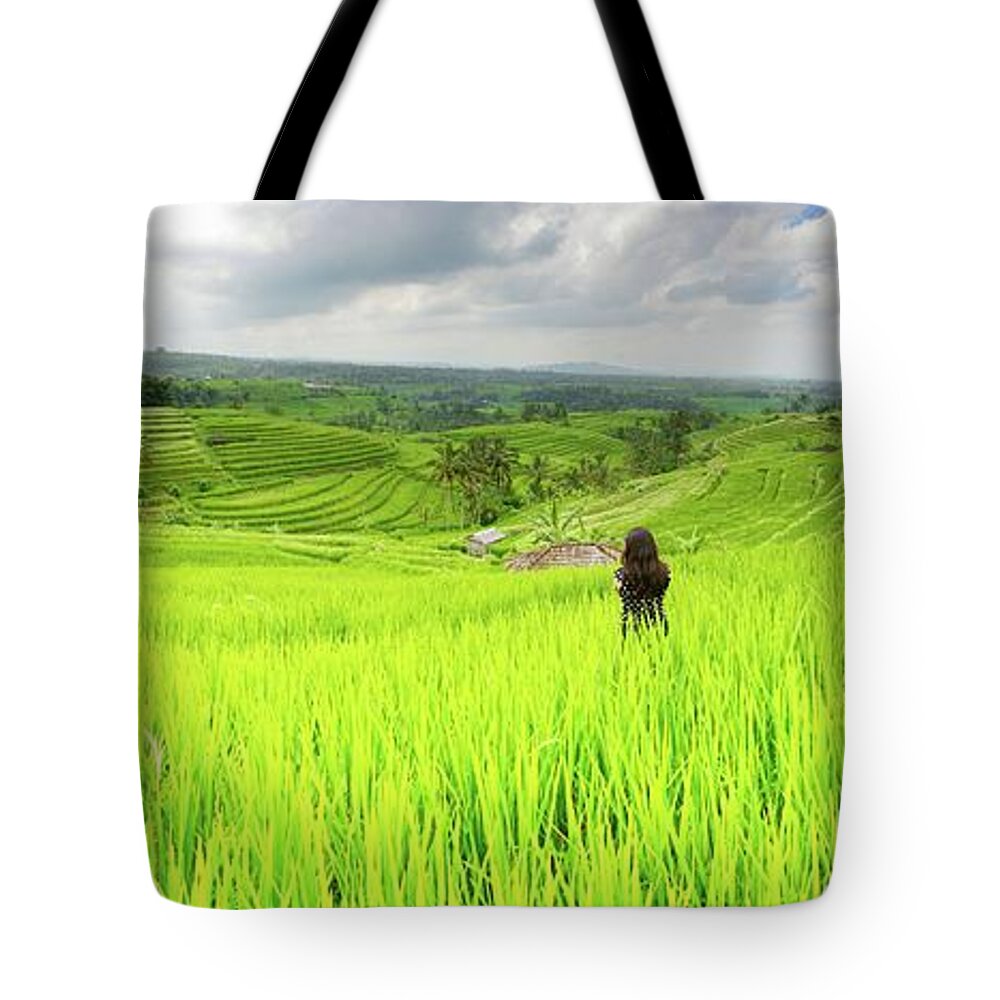 Scenics Tote Bag featuring the photograph Jatiluwih Rice Fields by Paul Biris