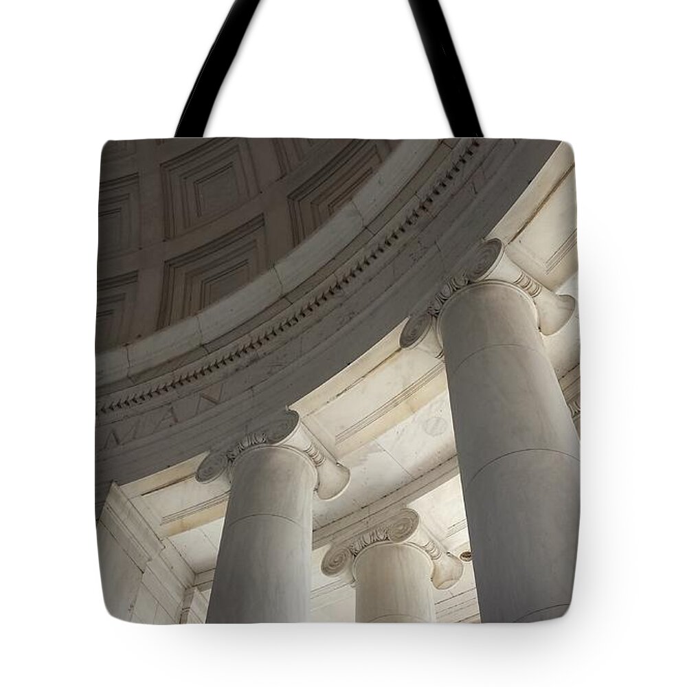 Declaration Of Independence Tote Bag featuring the photograph Jefferson Memorial Architecture by Kenny Glover