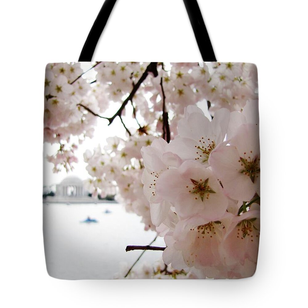 Jefferson Tote Bag featuring the photograph Jefferson Memorial by Jennifer Wheatley Wolf