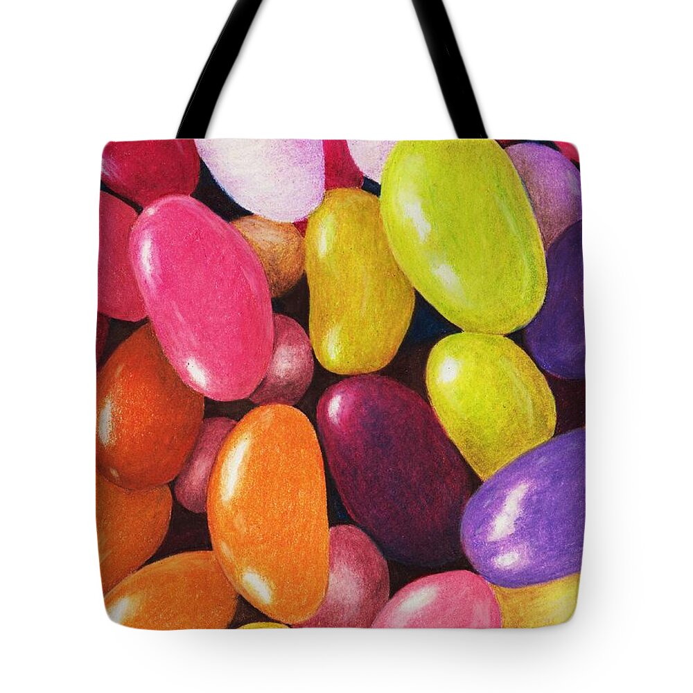 Malakhova Tote Bag featuring the painting Jelly Beans by Anastasiya Malakhova