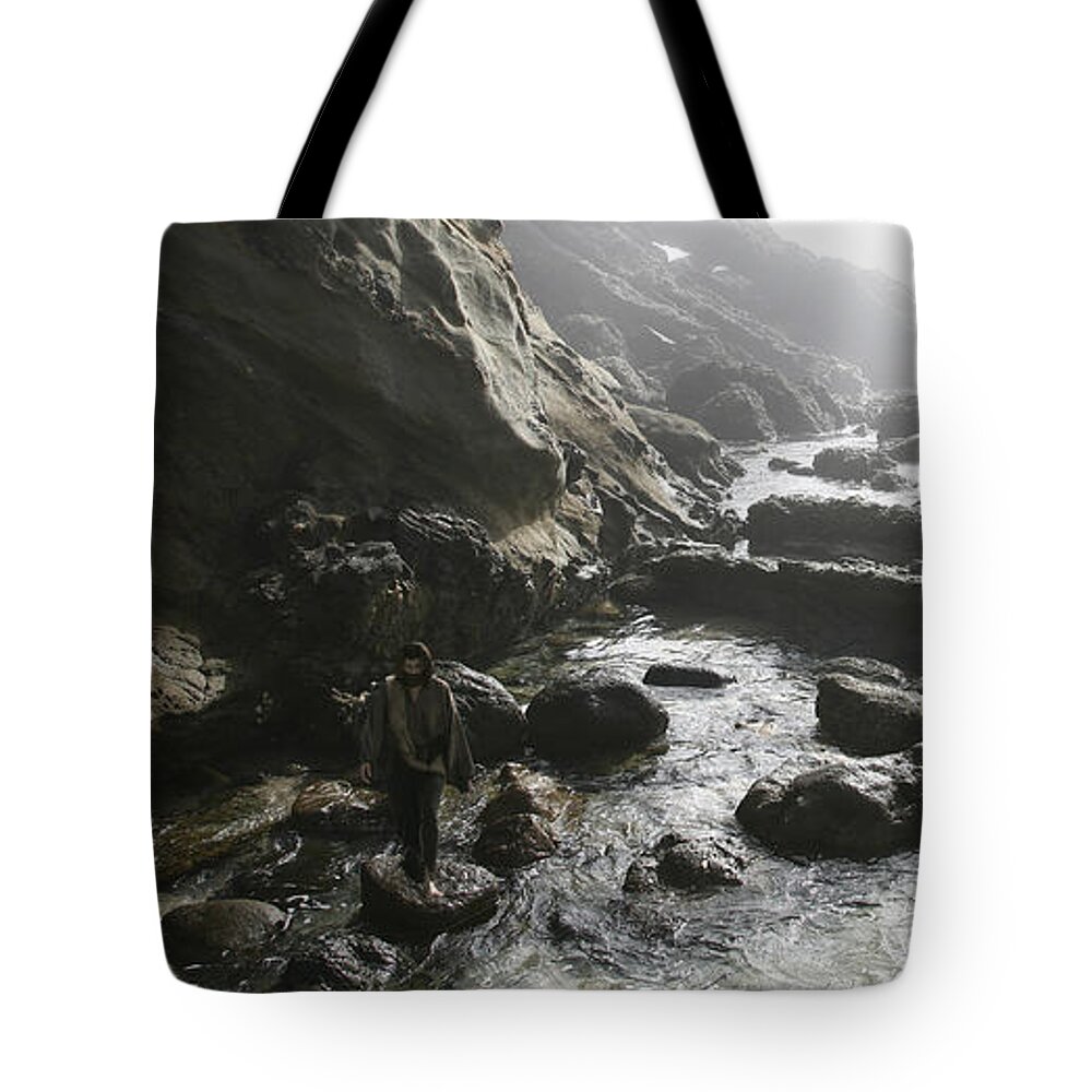 Alex-acropolis-calderon Tote Bag featuring the photograph Jesus Christ- Walking With Angels by Acropolis De Versailles