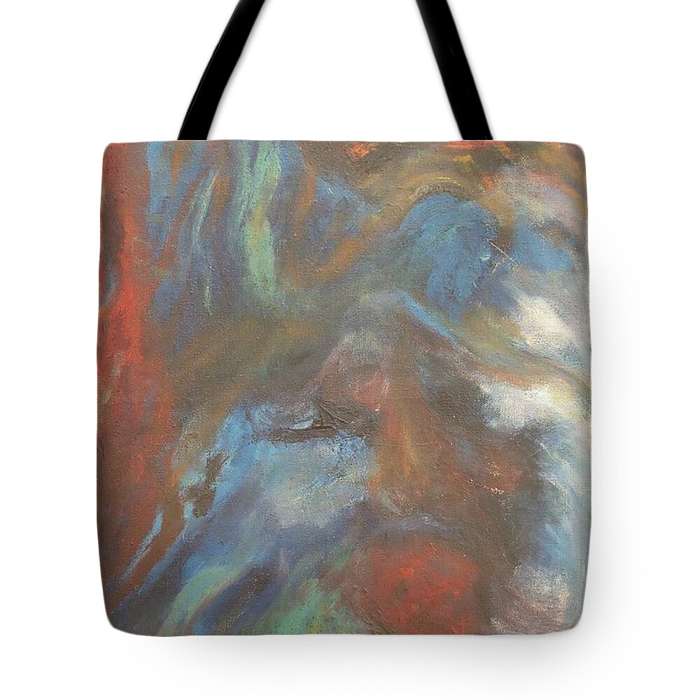 Jesus Tote Bag featuring the painting Jesus Manifestations by Barbie Corbett-Newmin