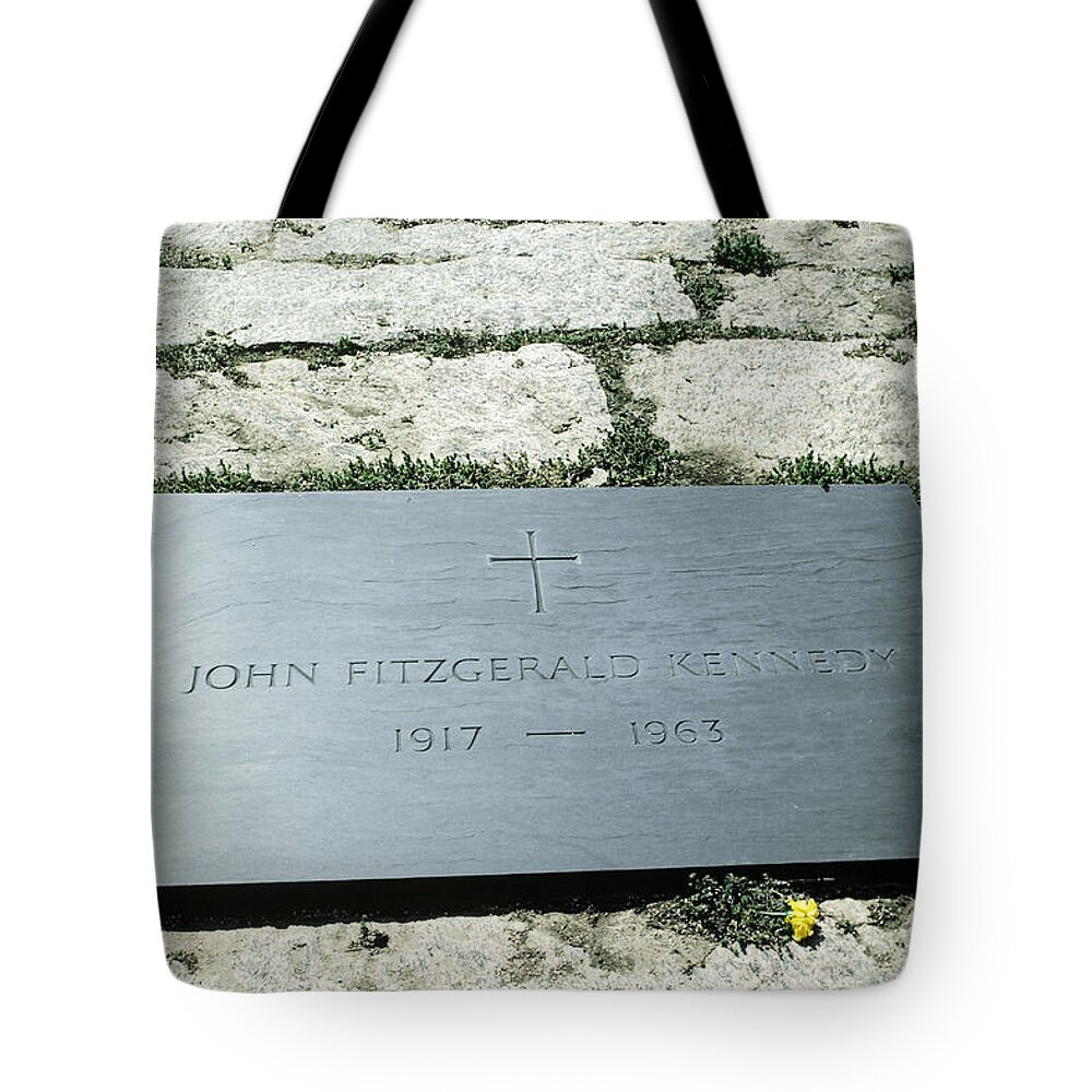 Jfk Tote Bag featuring the photograph Jfks Grave by Dale Boyer