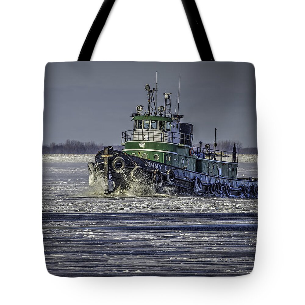 Jimmy L Tug Boat Tote Bag featuring the photograph Jimmy L by Thomas Young