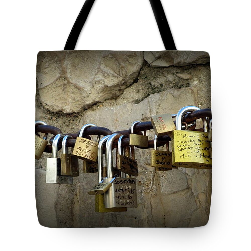 Stock Photo Tote Bag featuring the photograph Jose loves Rosa by Mick Flynn