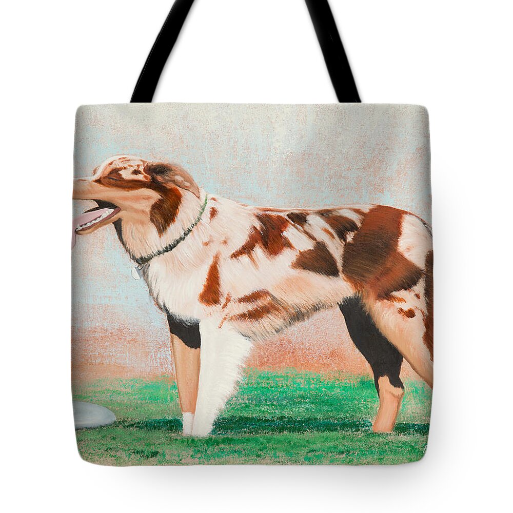 Dog Tote Bag featuring the painting Jude's Joy by Michael Putnam