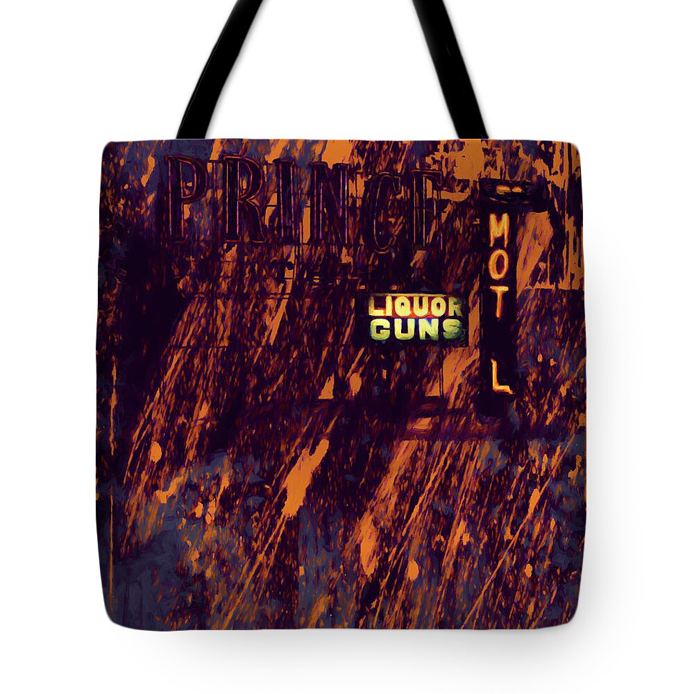 Guns Tote Bag featuring the painting Just Another Night by Bob Orsillo