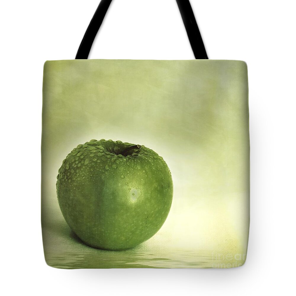 Apple Tote Bag featuring the photograph Just Green by Priska Wettstein