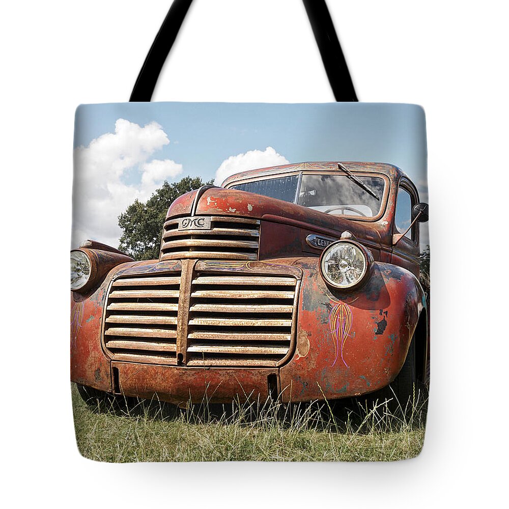 Gmc Truck Tote Bag featuring the photograph Just Resting - Vintage GMC Truck by Gill Billington