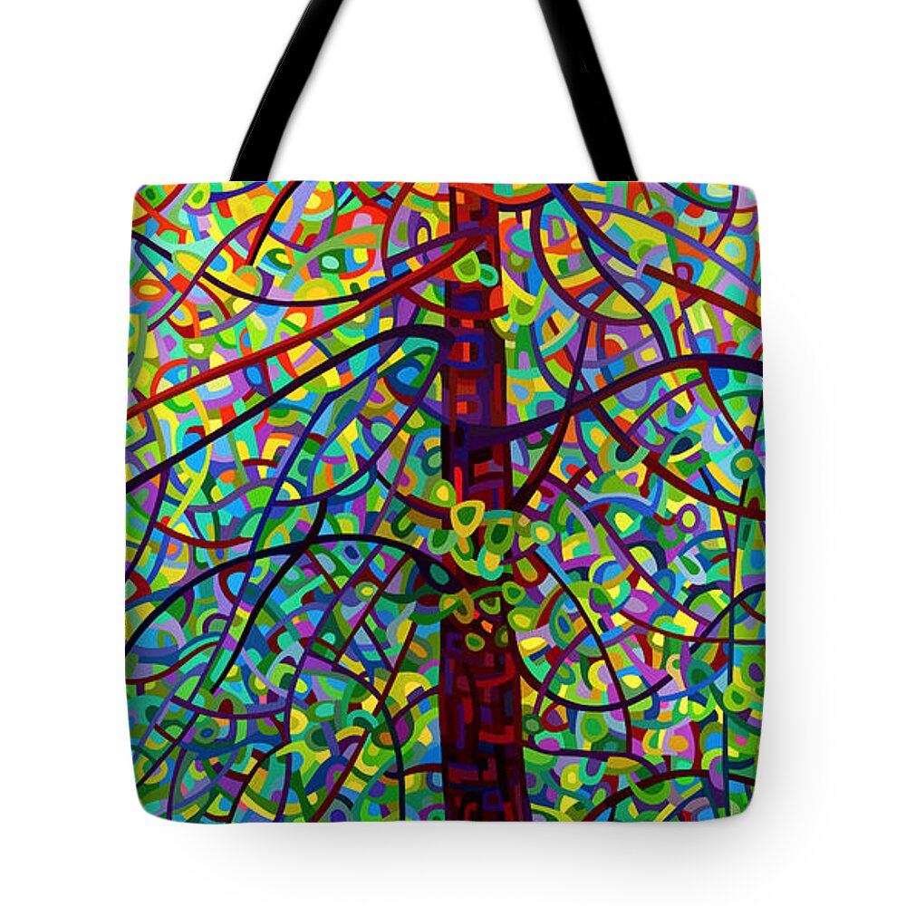 Art Tote Bag featuring the painting Kaleidoscope by Mandy Budan