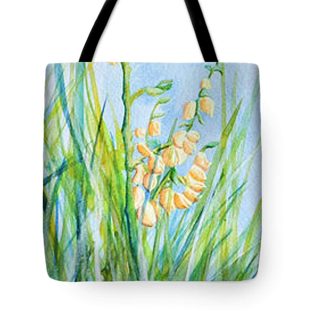 Yuccas Tote Bag featuring the painting Kansas Sentinels II by Tracy L Teeter 