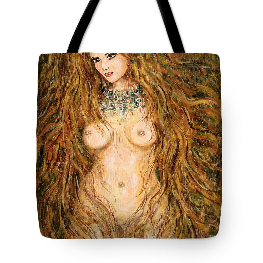 Sexy Nude Tote Bag featuring the painting Kassandra by Natalie Holland