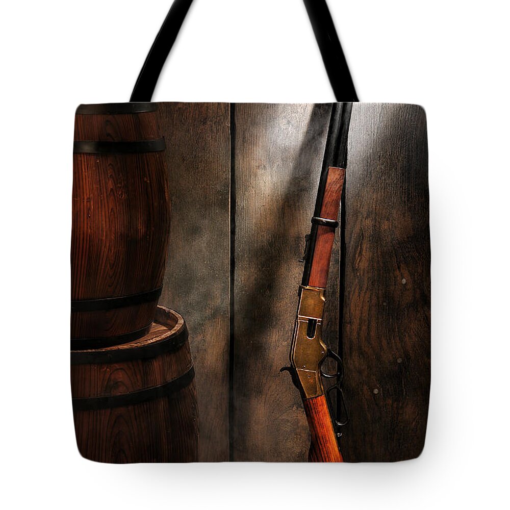 Western Tote Bag featuring the photograph Keeping the Stockroom by Olivier Le Queinec