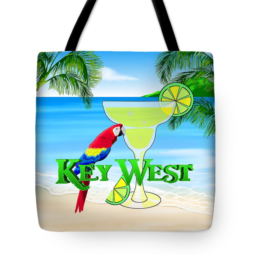 Key West Tote Bag featuring the digital art Key West Margarita by Chris MacDonald