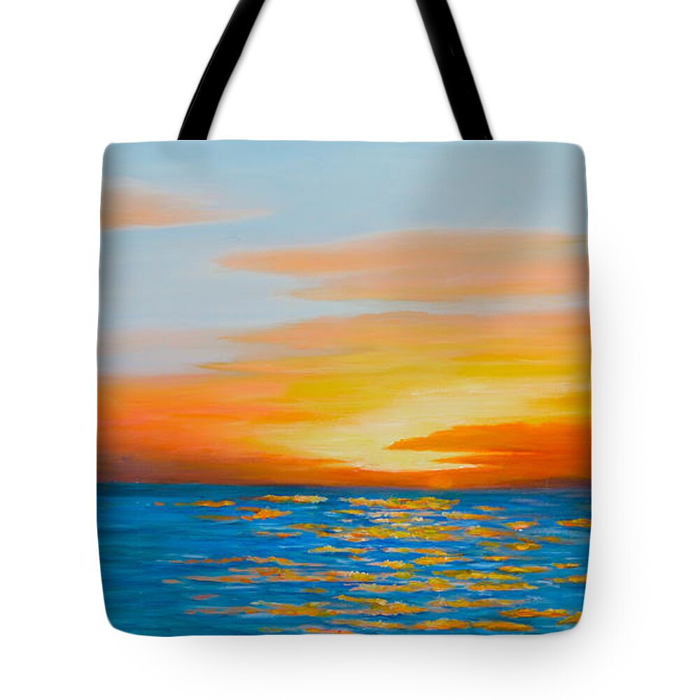 Key West Sunset Tote Bag featuring the painting Key West Sunset by Audrey McLeod