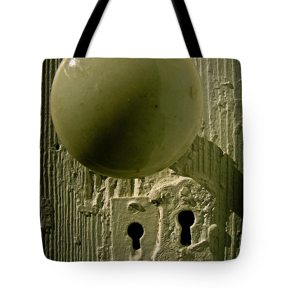 Door Tote Bag featuring the photograph Keyholes by Jessica Brawley