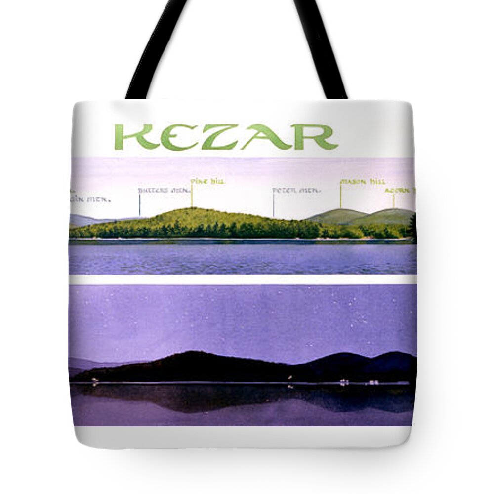 Lake Tote Bag featuring the painting Kezar Lake View by Mary Helmreich