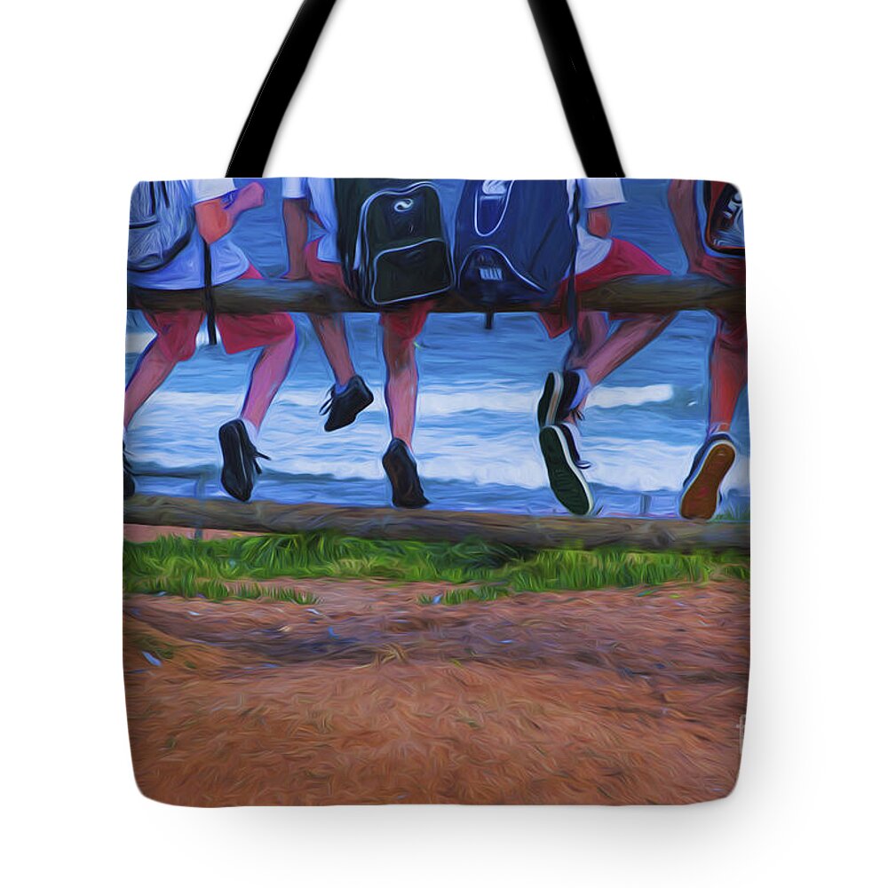 Kids Tote Bag featuring the photograph Kids by Sheila Smart Fine Art Photography
