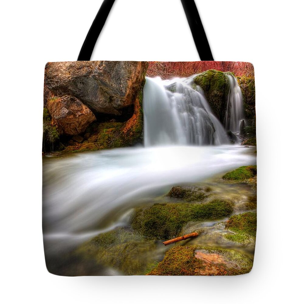 Creek Tote Bag featuring the photograph Kiesel Falls by David Andersen
