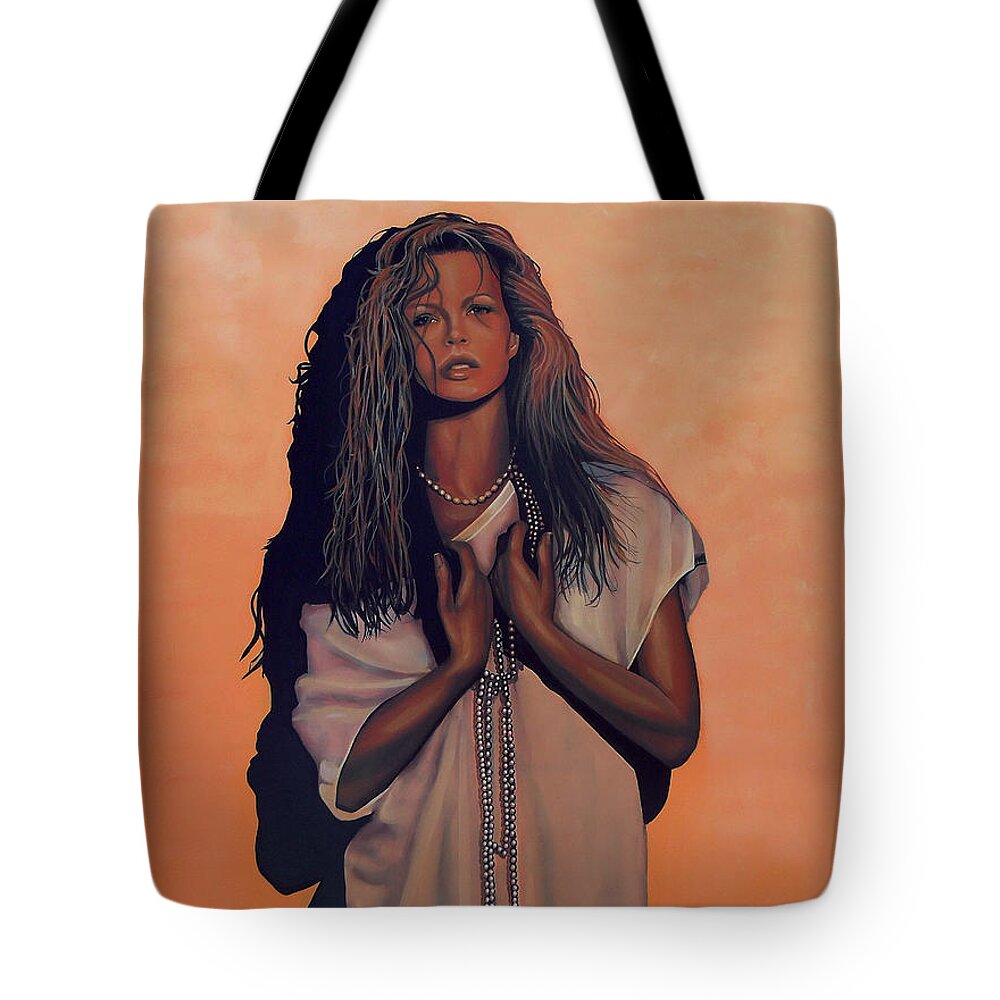 Kim Basinger Tote Bag featuring the painting Kim Basinger by Paul Meijering