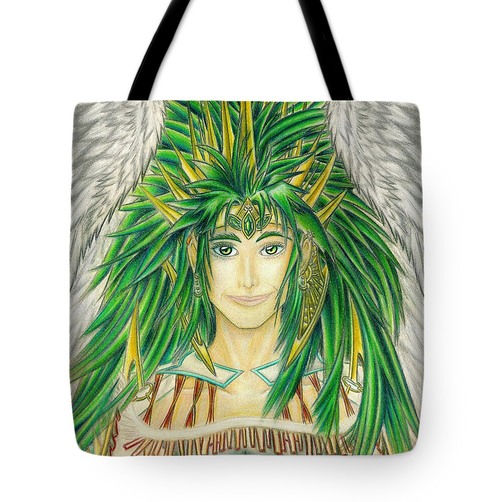 Crai Tote Bag featuring the painting King Crai'riain Portrait by Shawn Dall