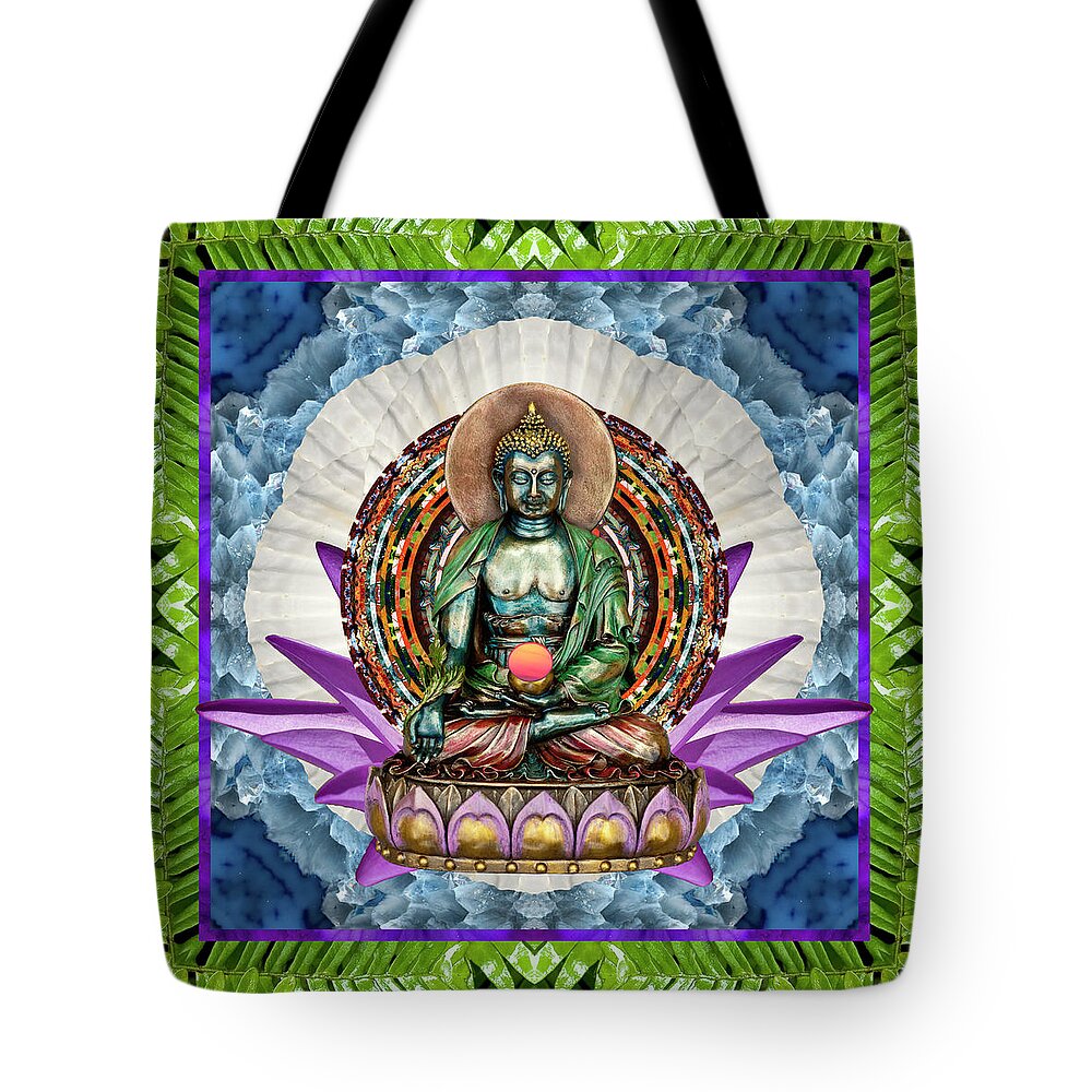 Mandalas Tote Bag featuring the photograph King Panacea by Bell And Todd