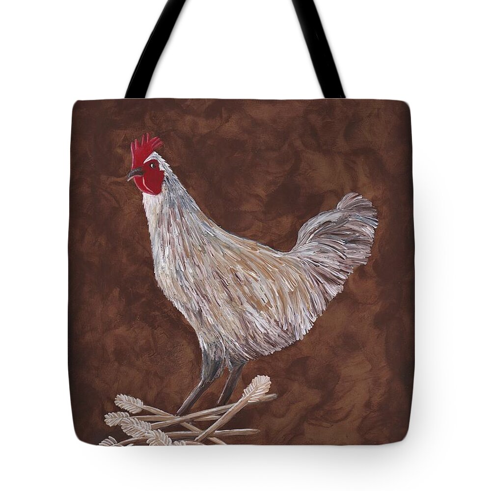 King Richard The Rooster Tote Bag featuring the painting King Richard the Rooster by Barbara St Jean