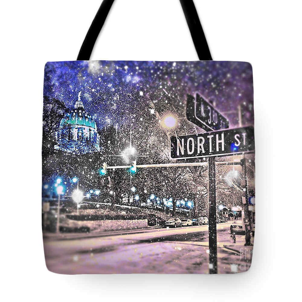 Snow Tote Bag featuring the digital art KINGDOMS OF HEAVEN AND EARTH - Natural by Kevyn Bashore