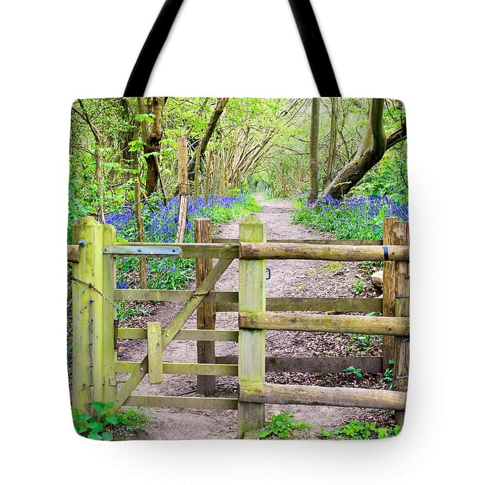 Bluebell Tote Bag featuring the photograph Kissing Gate by Roy Pedersen
