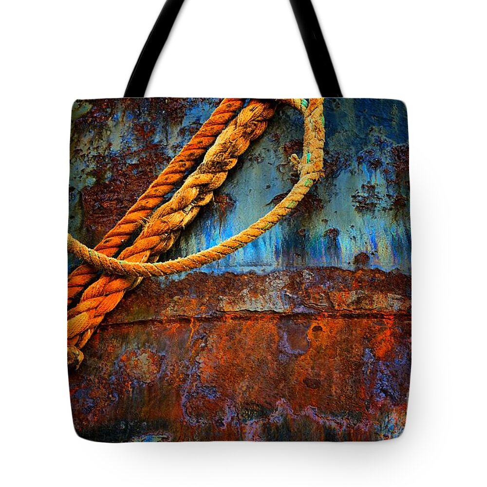 Abstract Tote Bag featuring the photograph Knowing the Ropes by Lauren Leigh Hunter Fine Art Photography